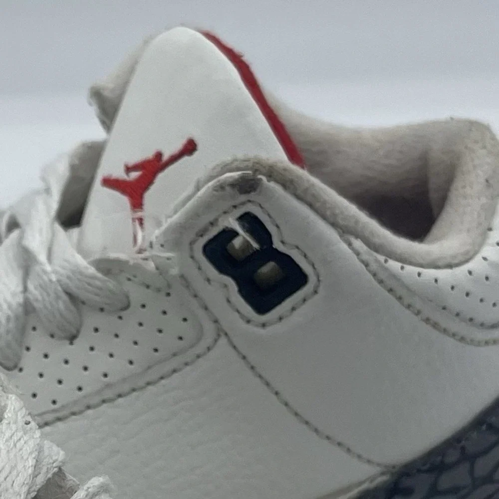 Nike Air Jordan 3 Retro Kid's Size 11C Shoes DM0966-100 'White Cement' Sneakers